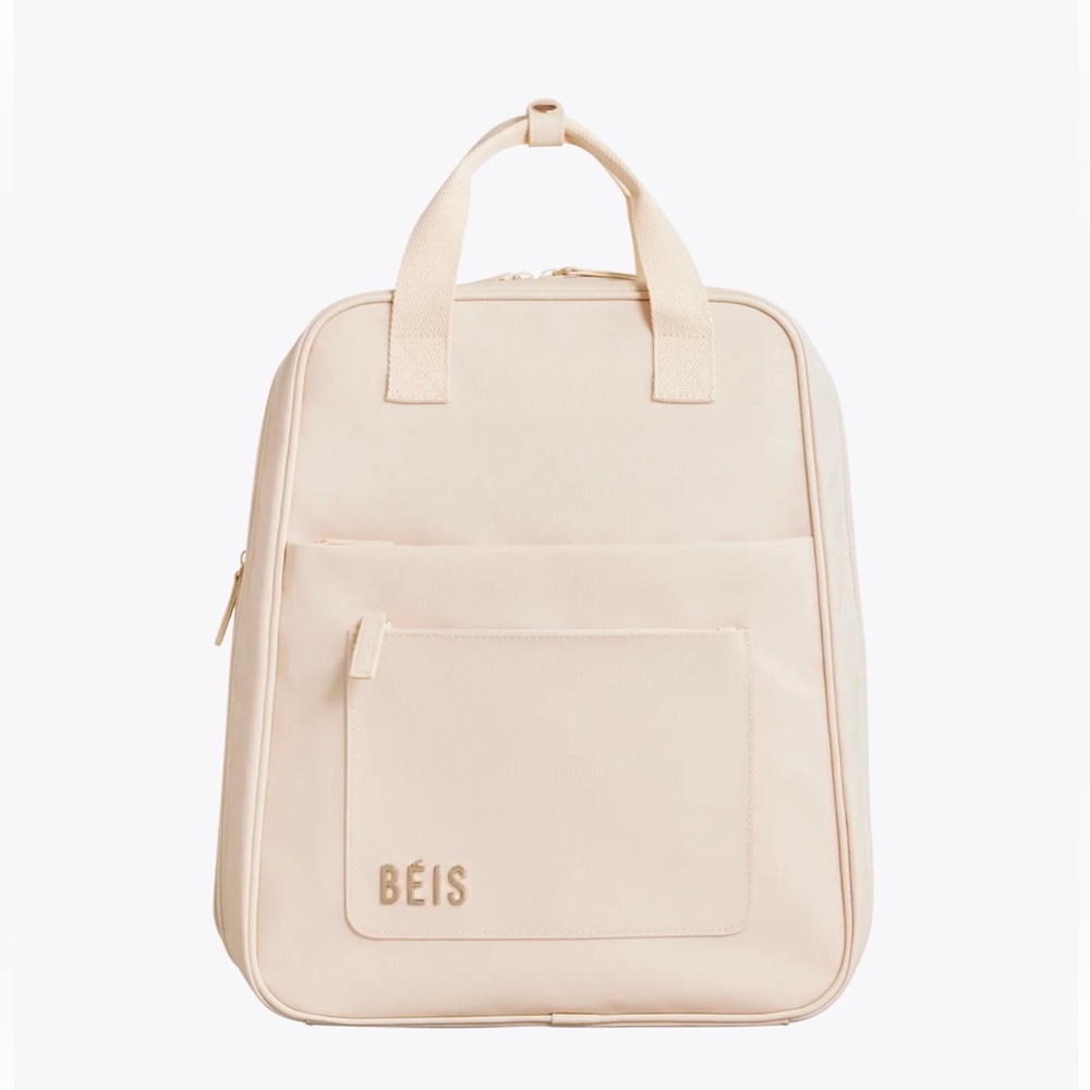 BEIS The Expandable Backpack in Beige